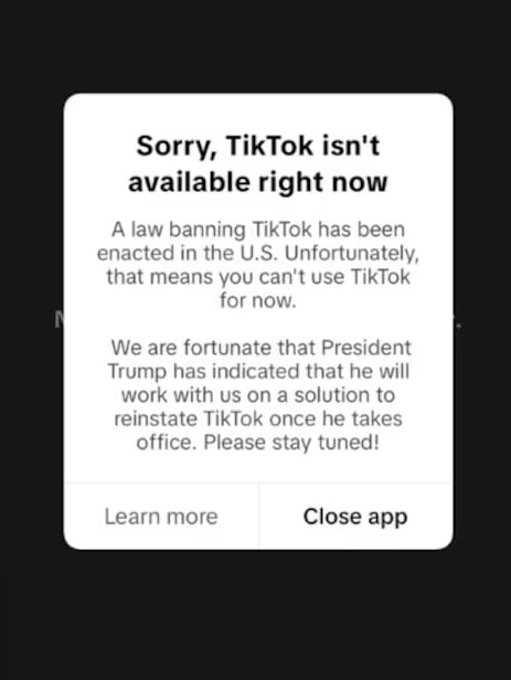TikTok message