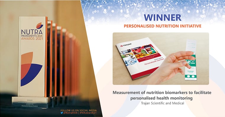 Personalised Nutrition Project of the Year: Measurement of nutrition biomarkers to facilitate personalised health monitoring by Trajan Scientific and Medical