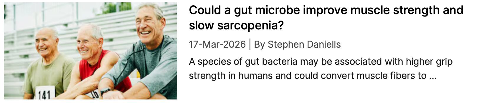 Gut microbe for sarcopenia study NI coverage