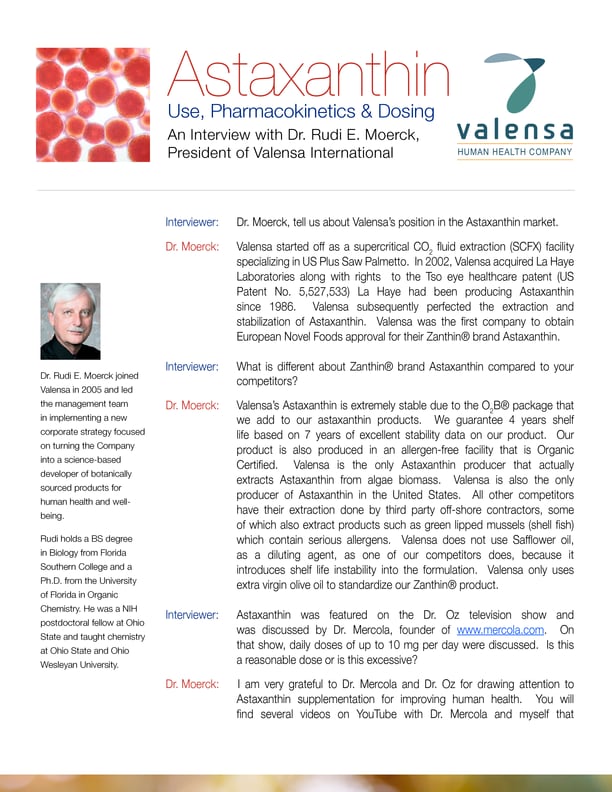 Valensa’s  Zanthin® Natural Astaxanthin Offers Powerful Benefits!