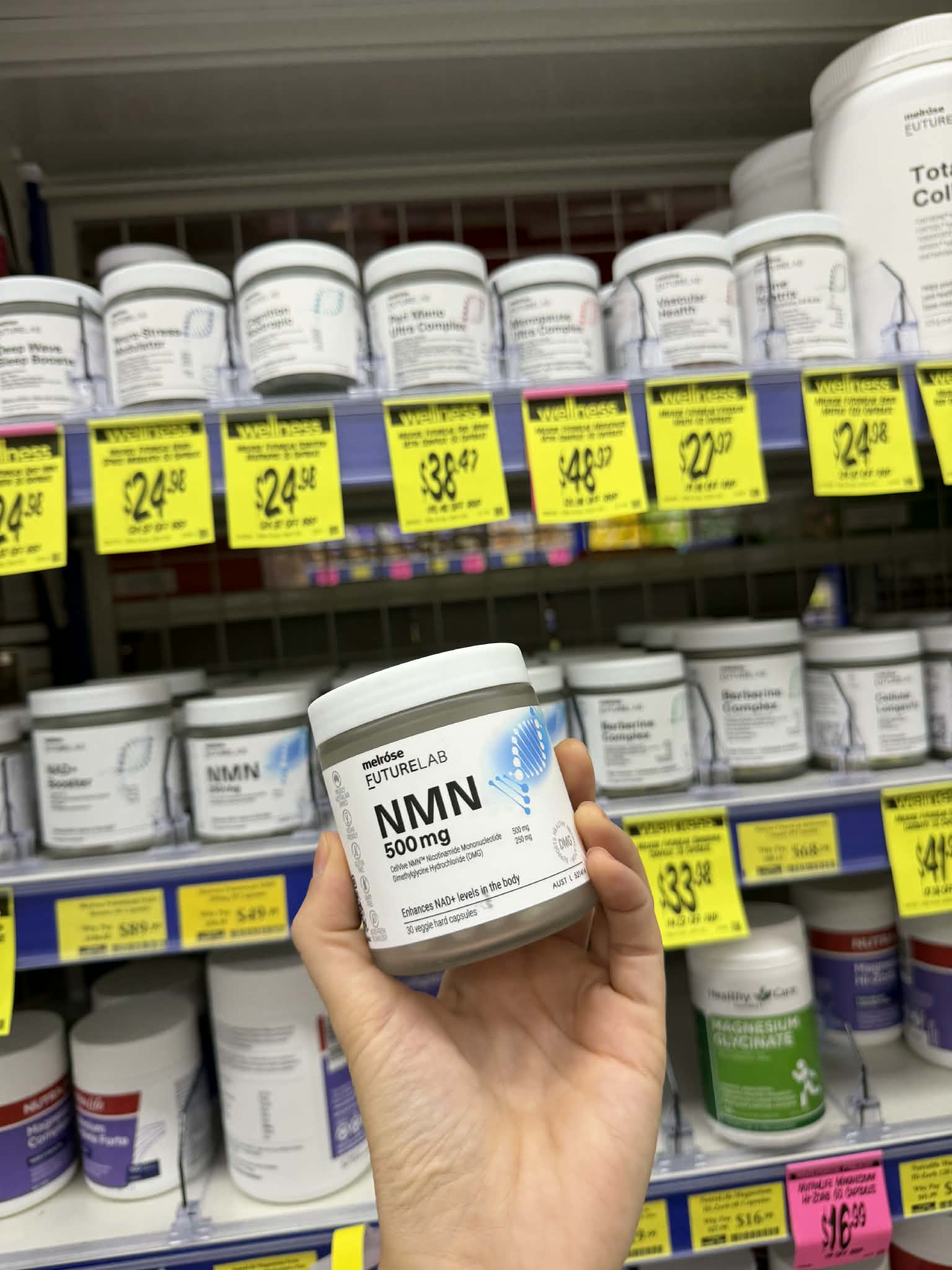 Chemist Warehouse is now selling NMN supplements from Melrose’s FutureLab across Australia.