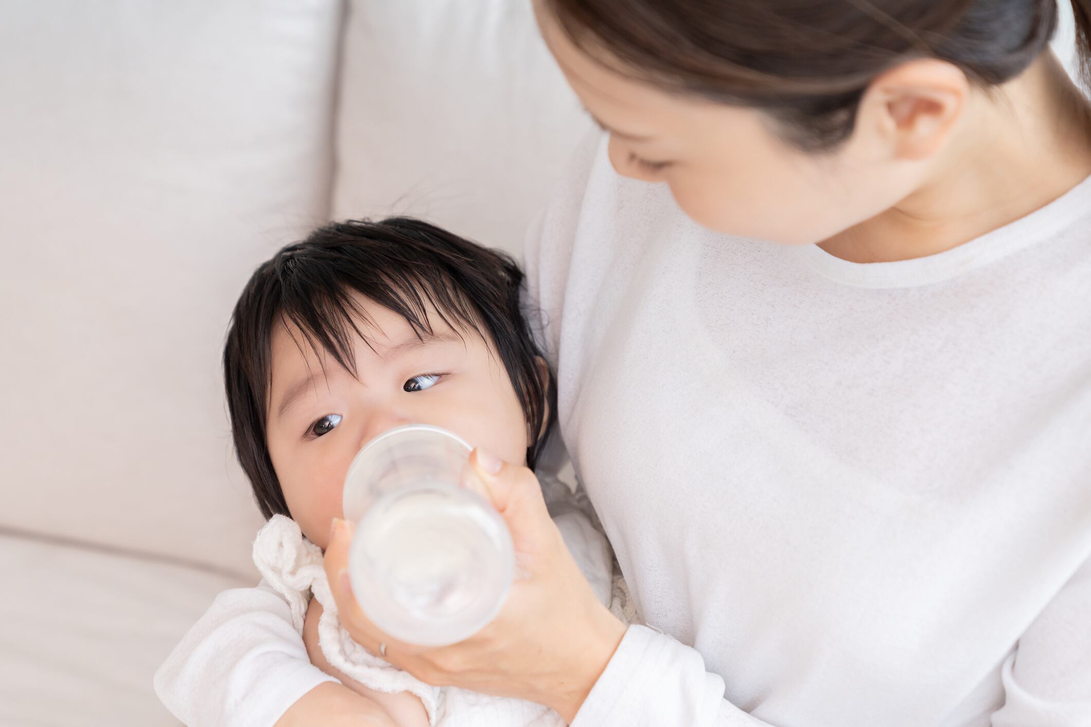 Asian mother and baby