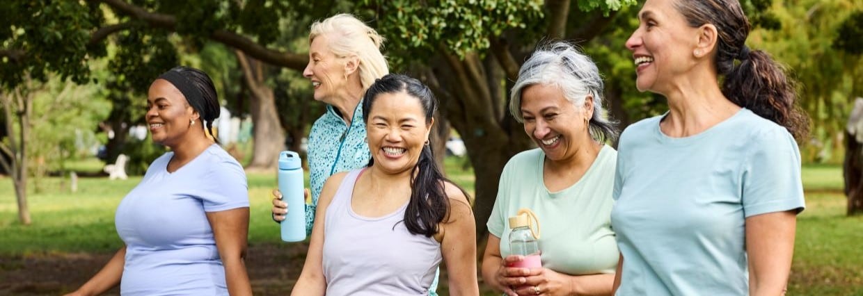 Healthy women on a walk