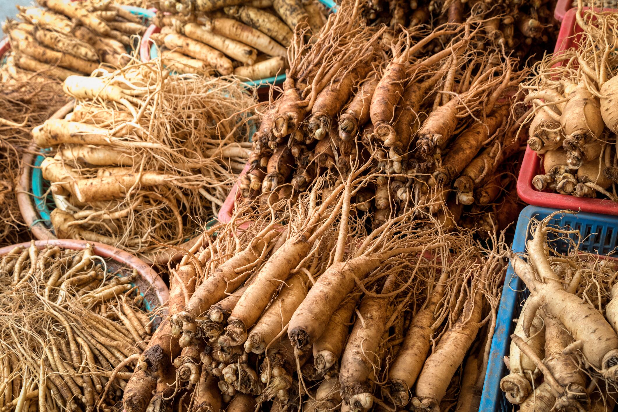 Ginseng in Korean market