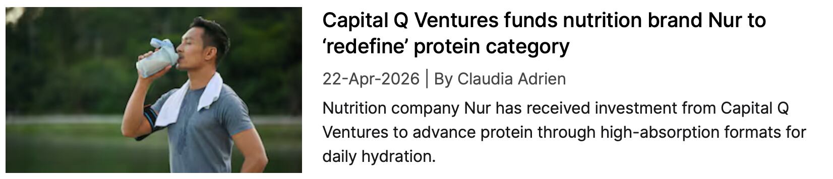 Capital Q and Nur NutraIngredients coverage