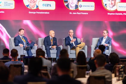 Stephen Daniells, PhD, moderated a panel featuring George Paraskevakos, executive director of the International Probiotics Association (IPA), Robert Durkin, co-chair of the regulatory practice group at Amin Wasserman Gurnani, and Dr. Jon-Paul Powers, partner and scientific advisor at Gowling WLG, on proposed regulatory changes in Canada and the U.S. and their implications for probiotics and postbiotics. Summing up the discussion, Paraskevakos said, "Innovation. That's what Probiotics is about. That's what everybody's talking about up here on the stage."