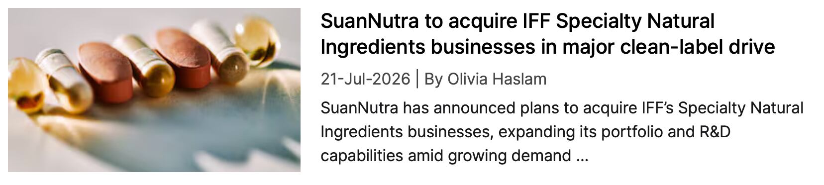 IFF acquisition NI coverage