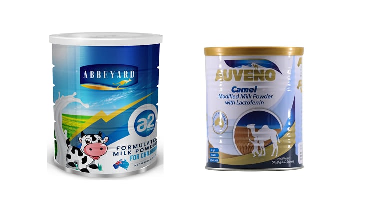 Jatenergy's lactoferrin-enriched a2 milk and camel milk powder 