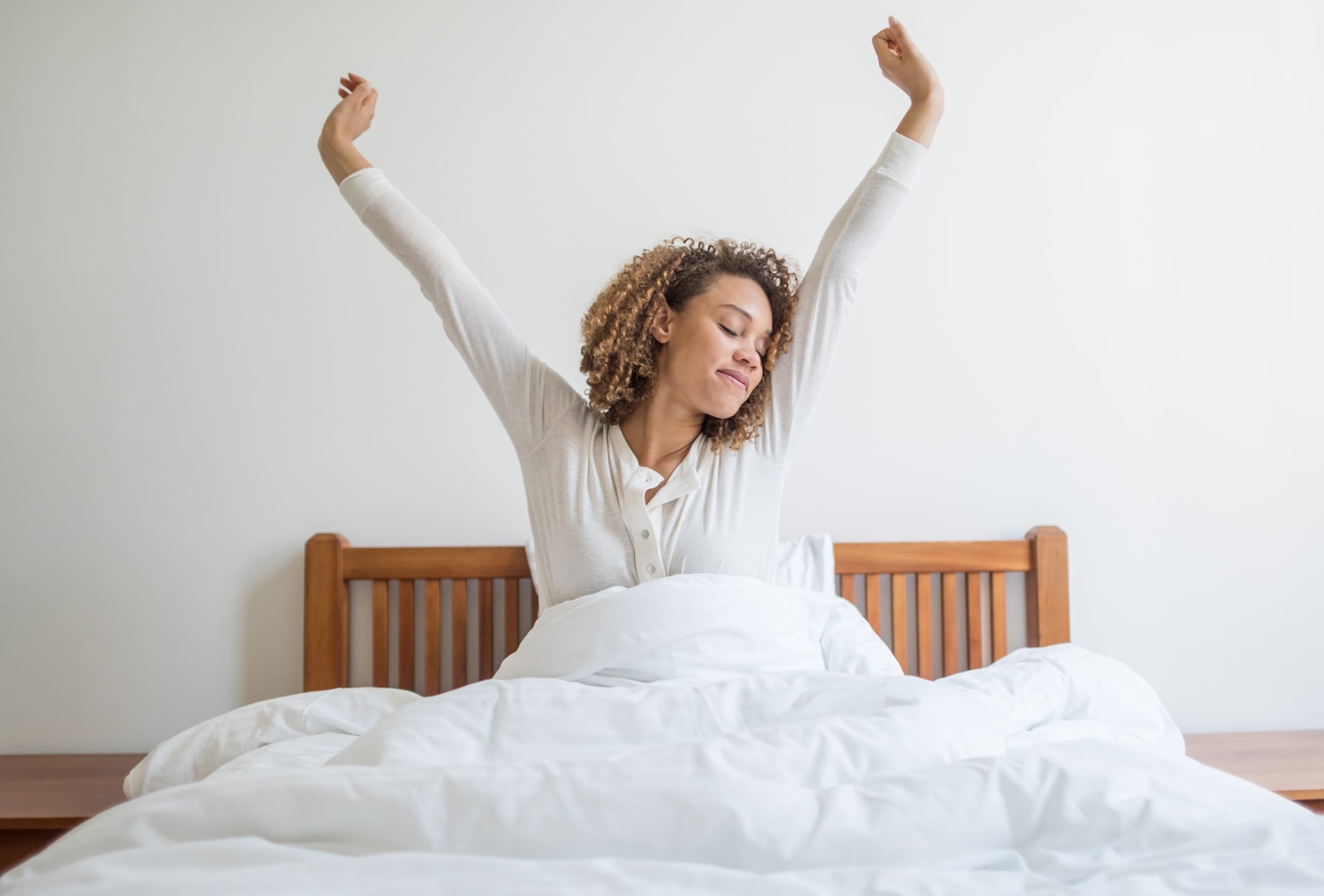 Woman stretching