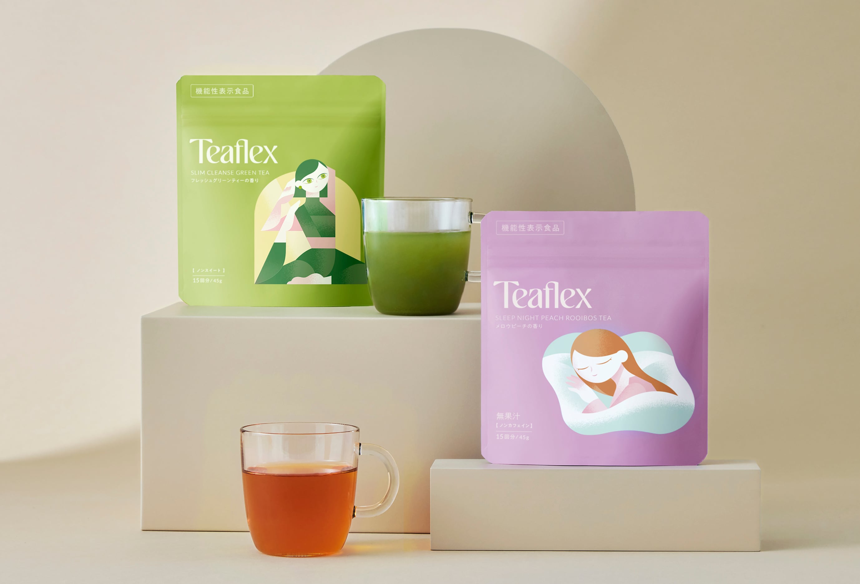 Teaflex's Sleep Night Peach Rooibos Tea and Slim Cleanse Green Tea