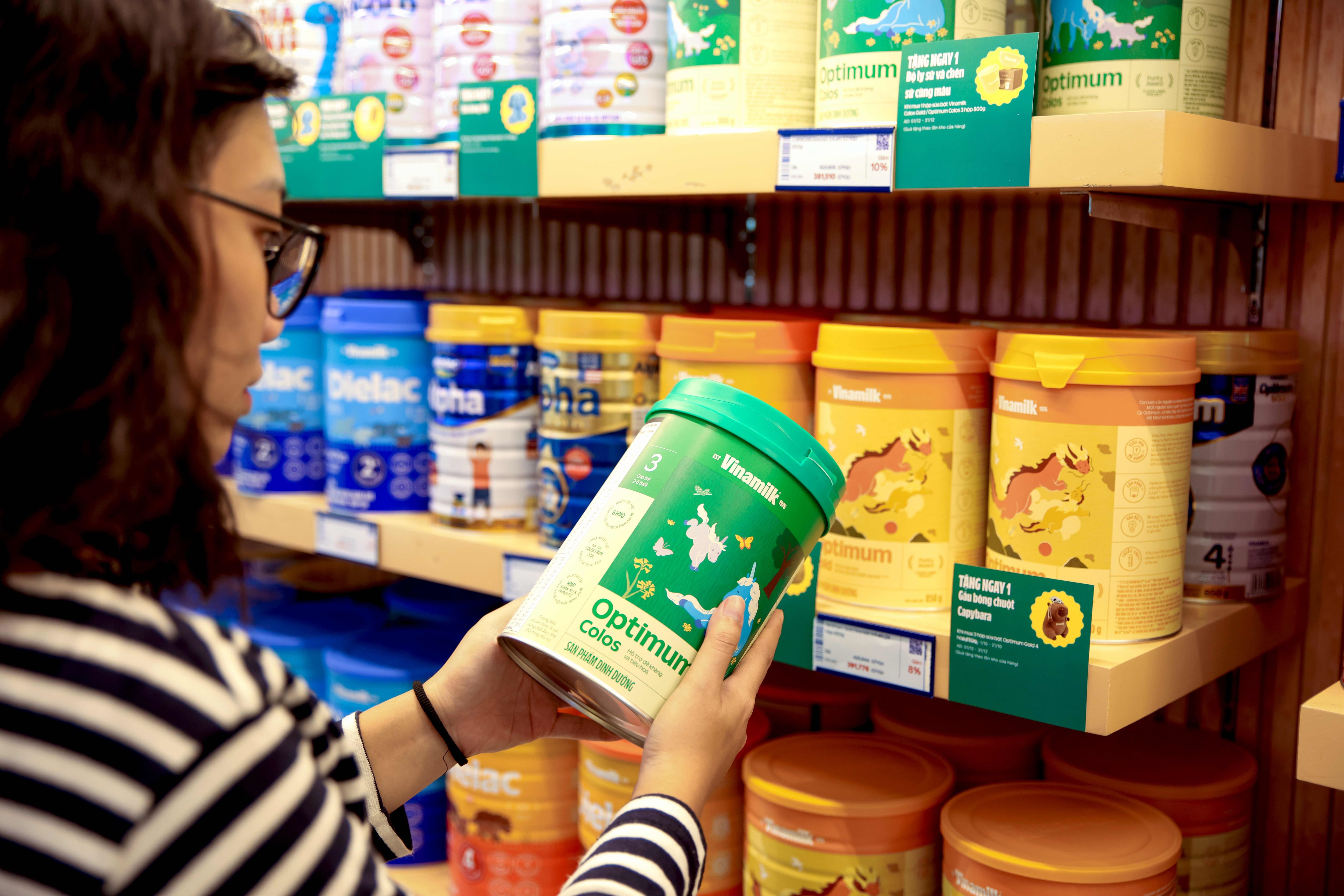 Vinamilk Optimum Colos focuses on immune support for infants.