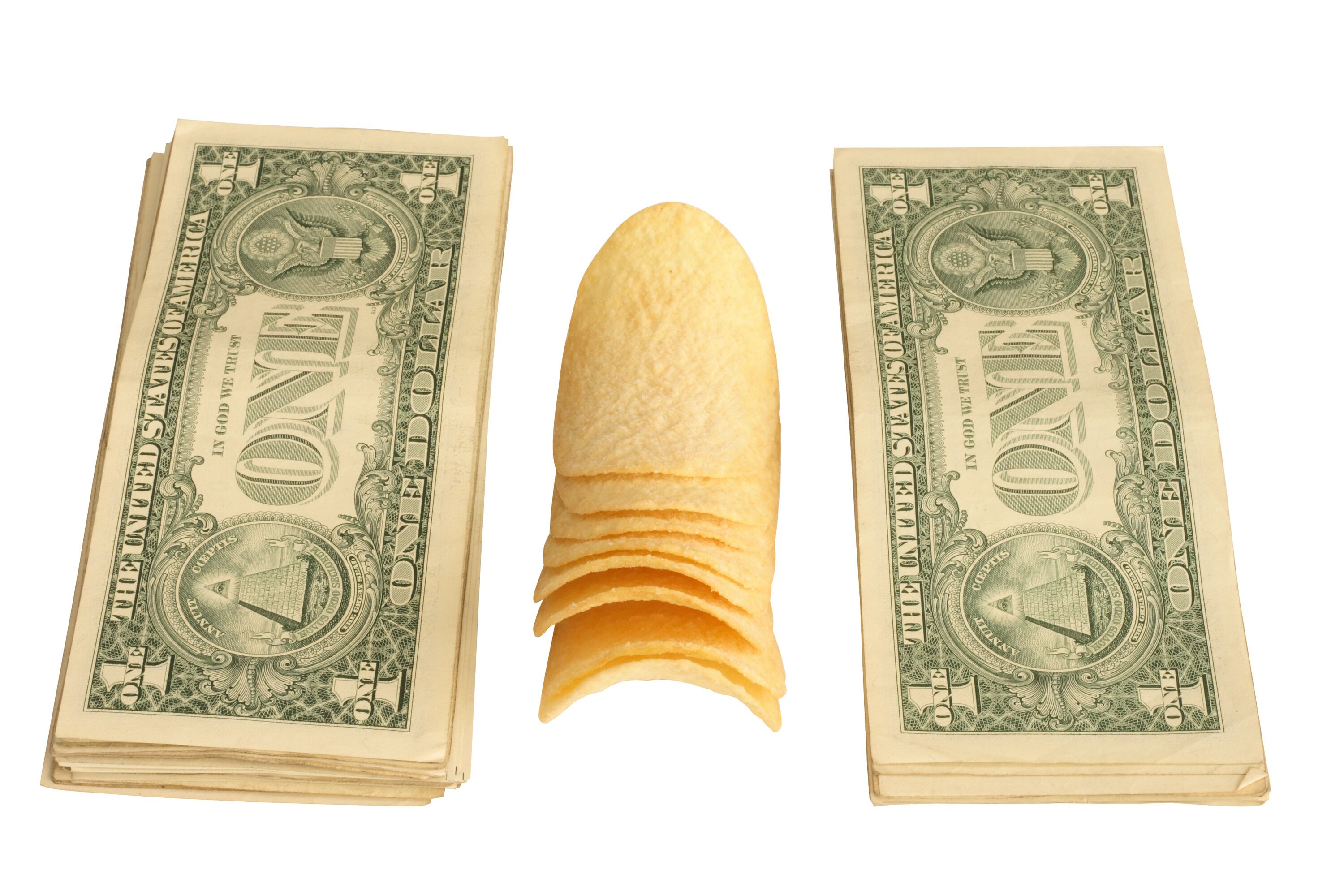 Pringles and dollars