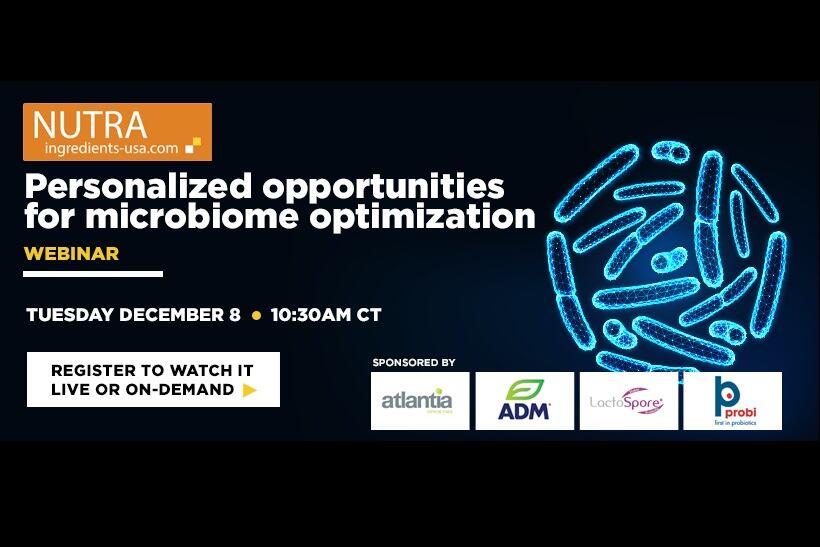 Next week: 'Personalized opportunities for microbiome optimization' 