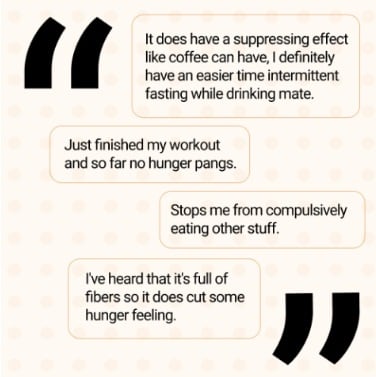 Consumer testimonials about Yerba Mate