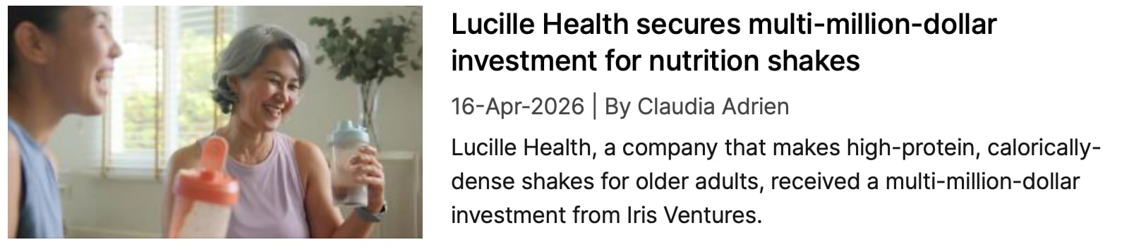 Lucille Health raise NutraIngredients coverage