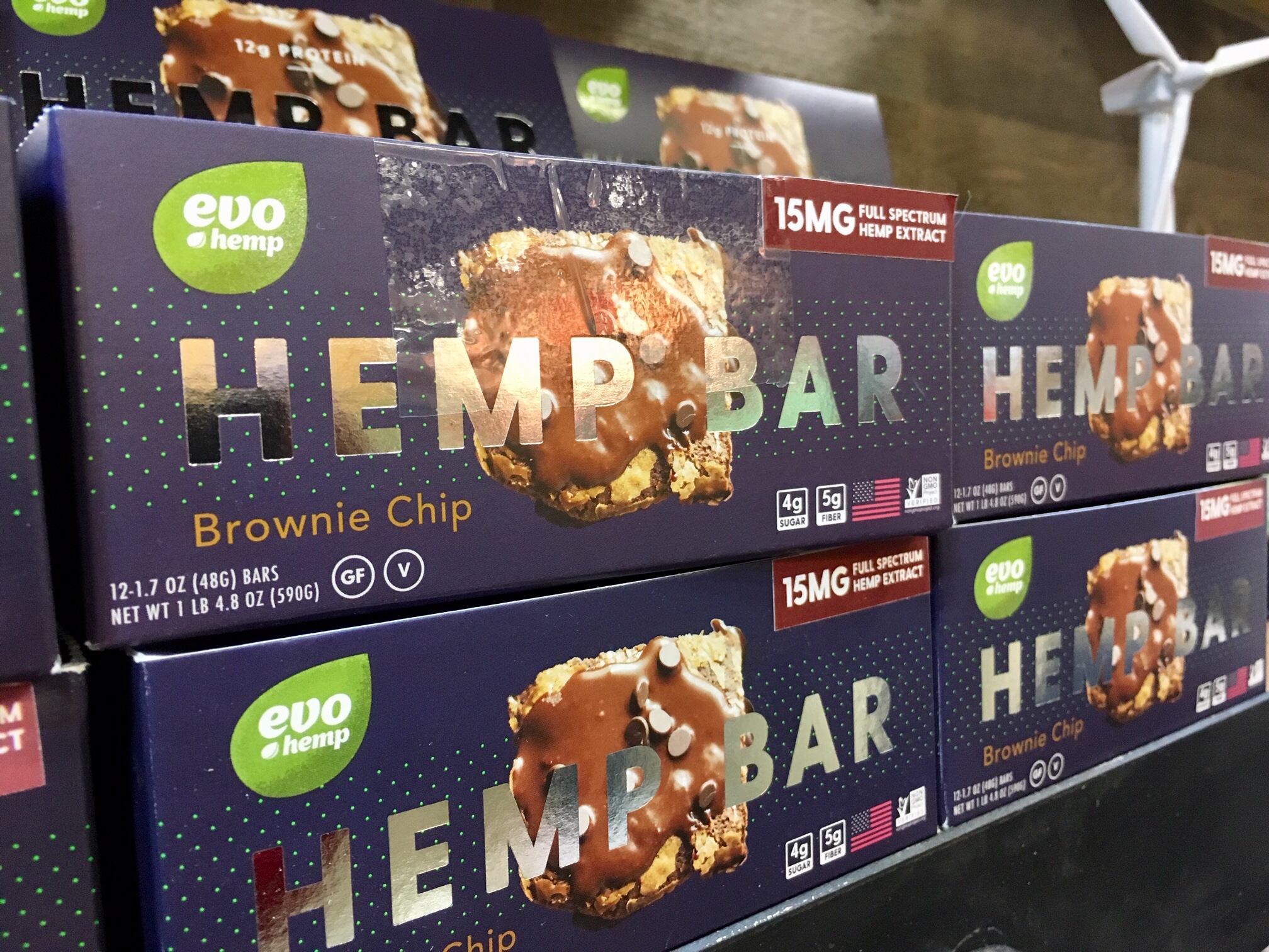 Evo Hemp launching bars with 15mg full spectrum hemp extract