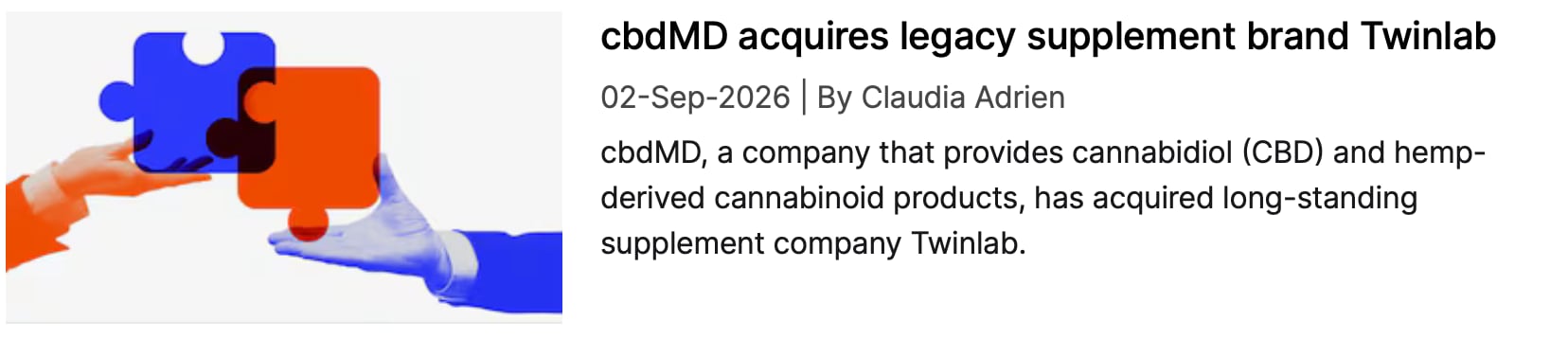 Twinlab acquisition NI coverage