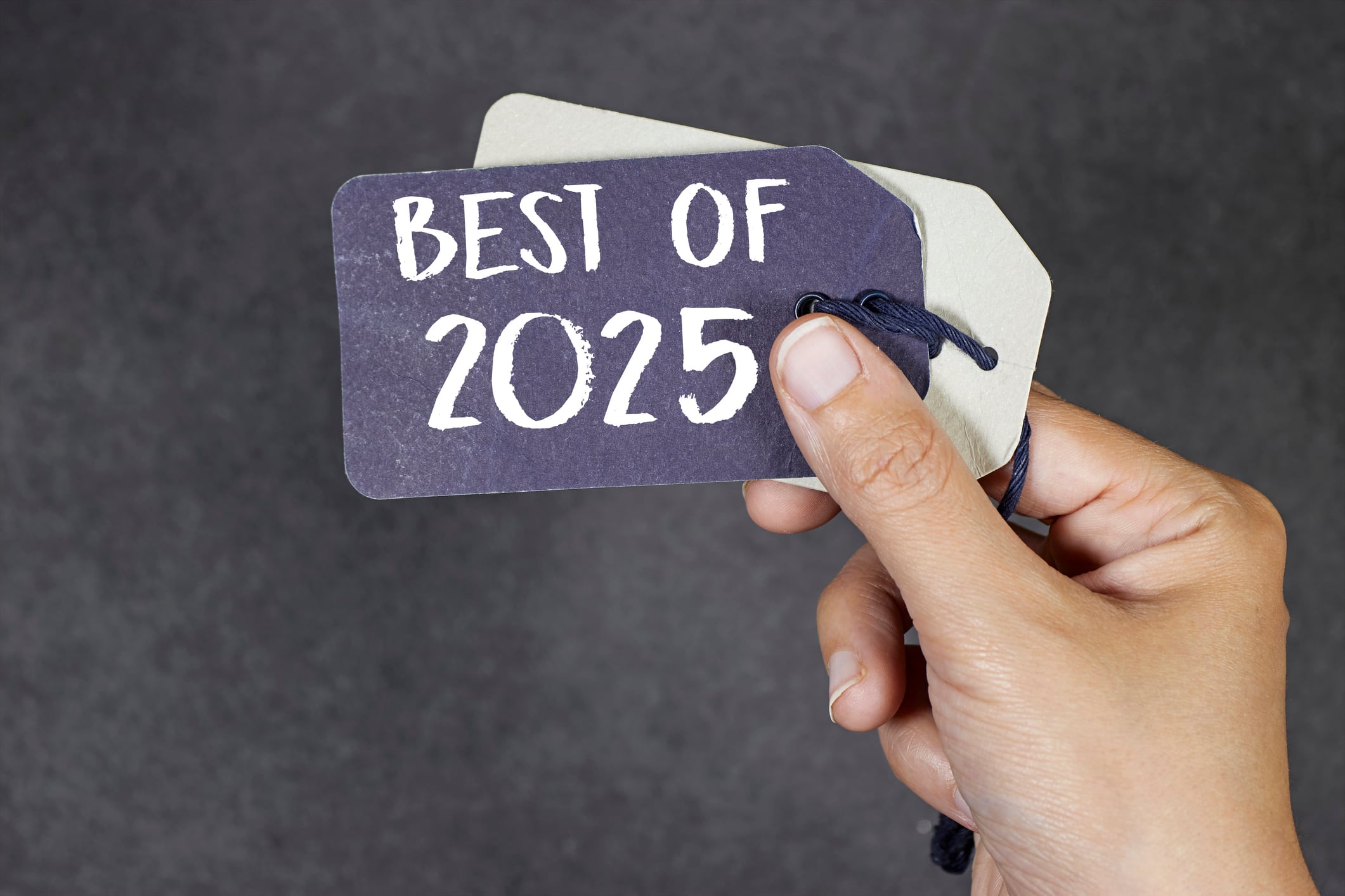 Best of 2025 Tag Handheld Award Concept — Celebration, Achievement, and New Year Hope