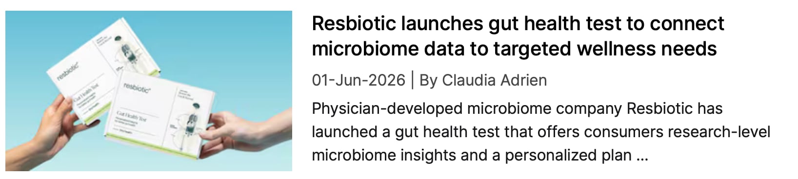 Restbiotic and Tiny Health NutraIngredients coverage