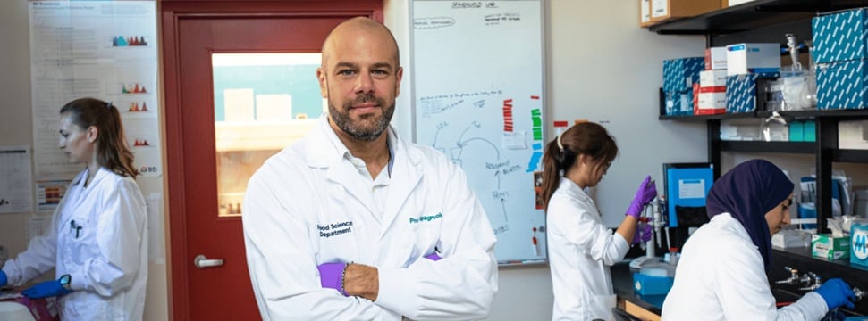 Dr. Paul Spagnuolo, co-founder and CSO of Applied Laboratory Technologies, at his lab at the University of Guelph, Canada