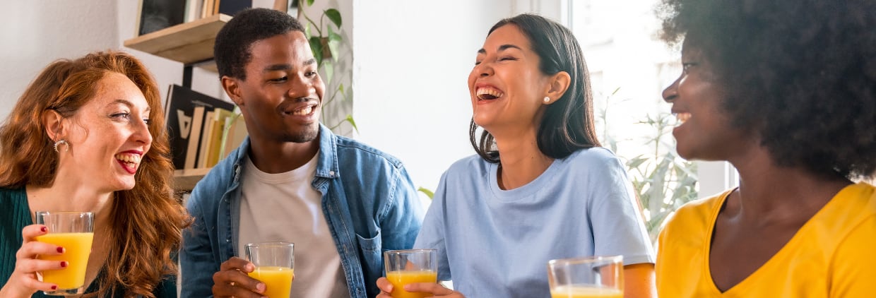 Group of friends laughing