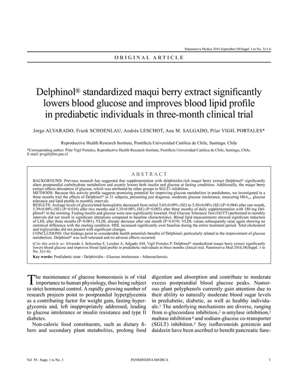 Delphinol® maqui  extract improves blood lipid profiles and long term blood glucose levels