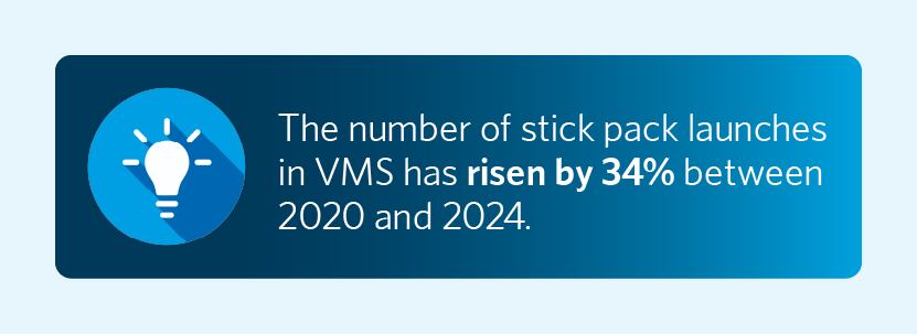 VMS stick pack launches