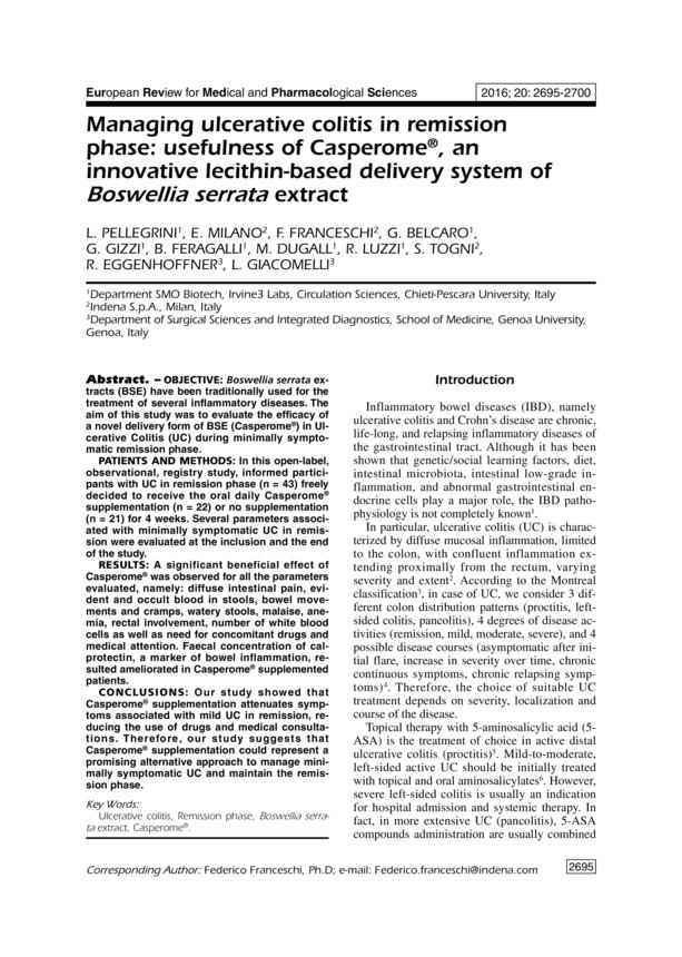 New frontiers in GUT HEALTH with Boswellia serrata