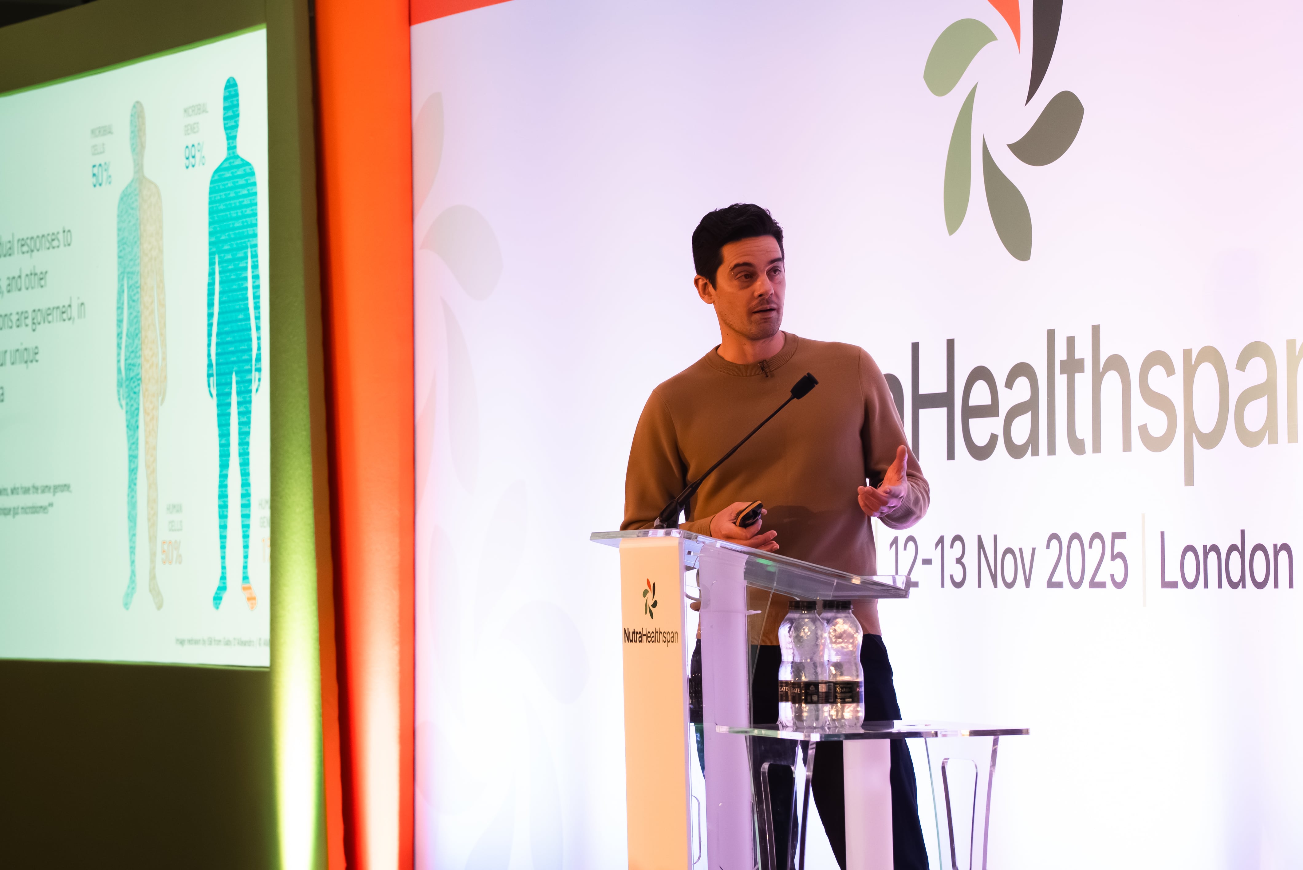 Dr. Sean Gibbons speaking at the Nutra Healthspan Summit