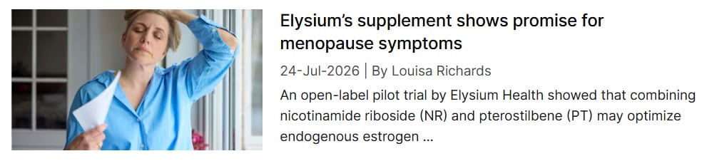 Elysium's Basis supplement may improve estrogen ratios