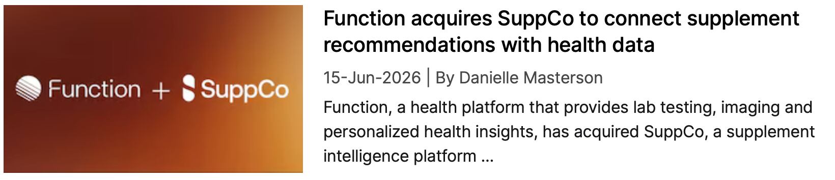 Function and SuppCo