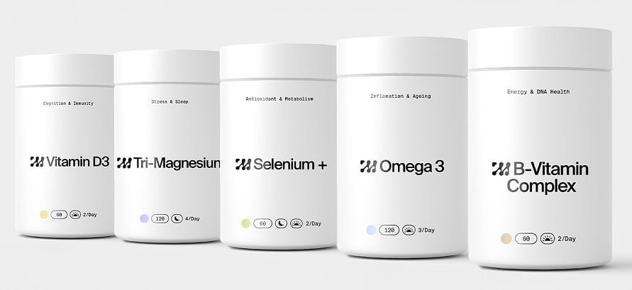 Line-up of Muhdo's new supplements range