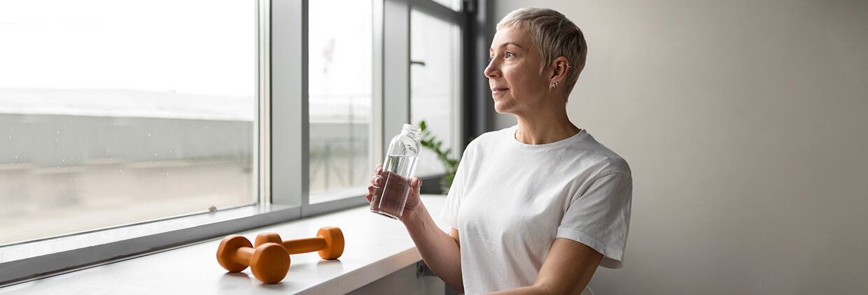 Woman drinking water