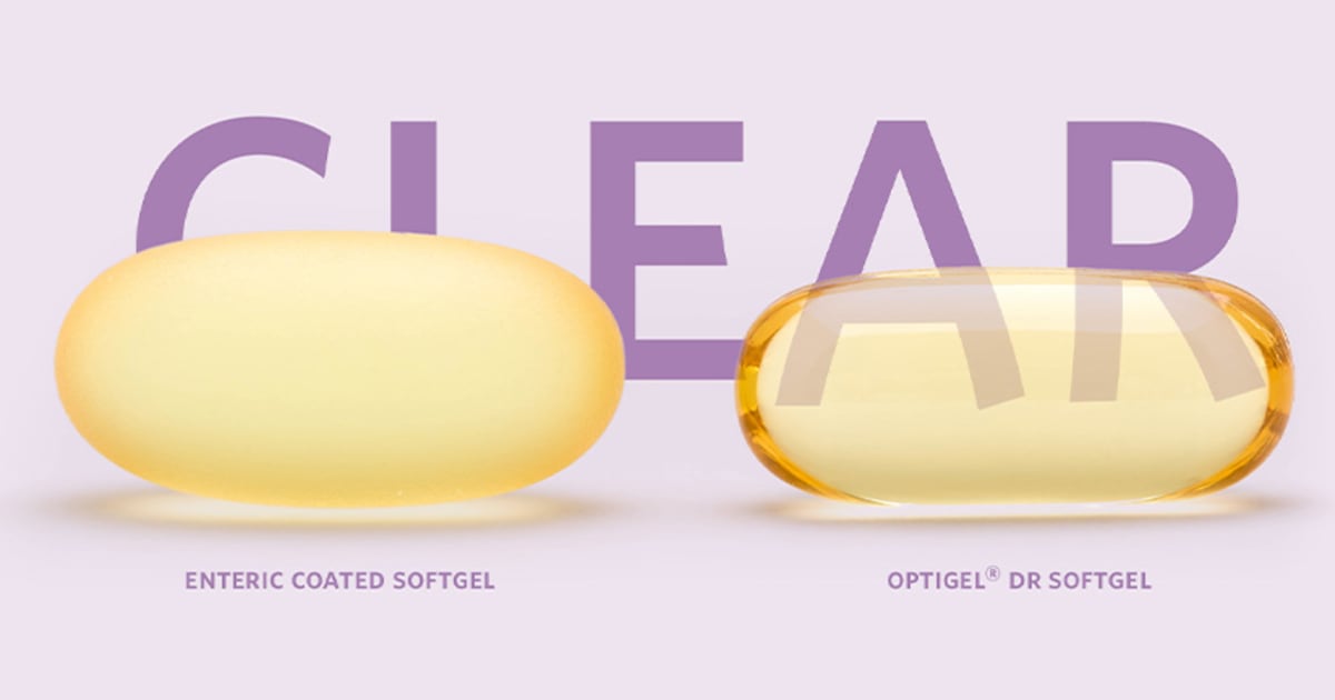 Optigel Structure OptiGel® DR Softgels / Enteric Release Innovation