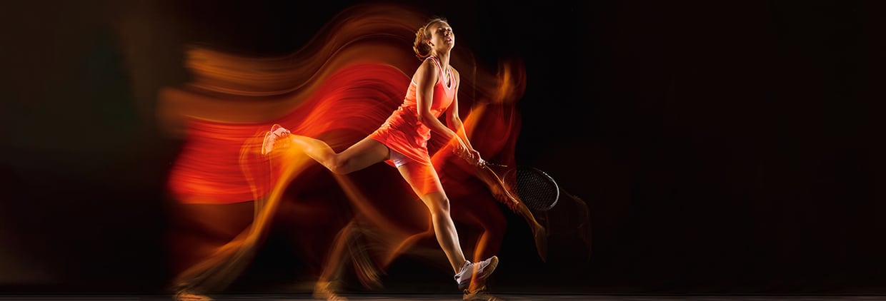 Woman playing tennis