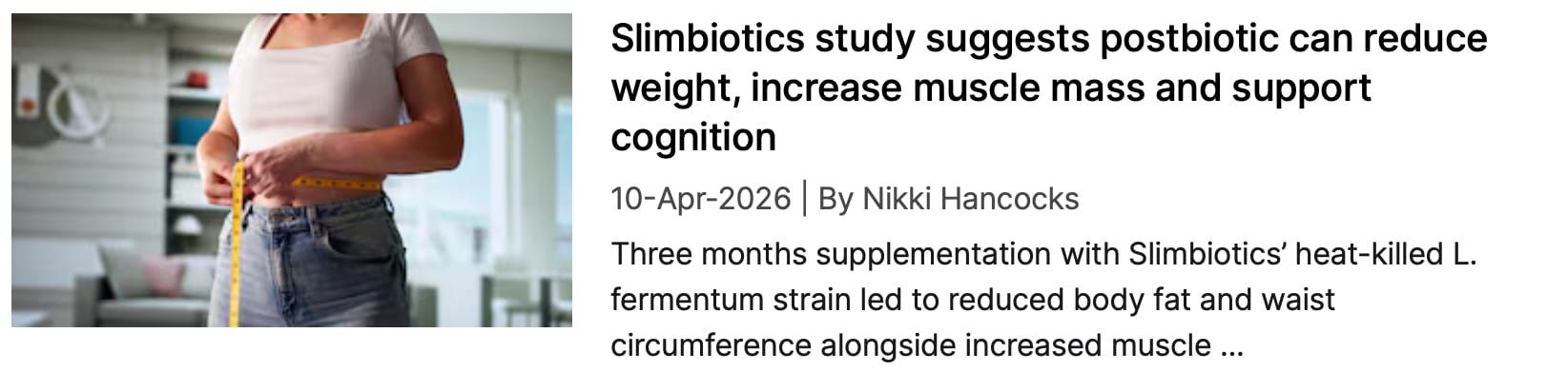 Slimbiotics postbiotics and weight NI coverage