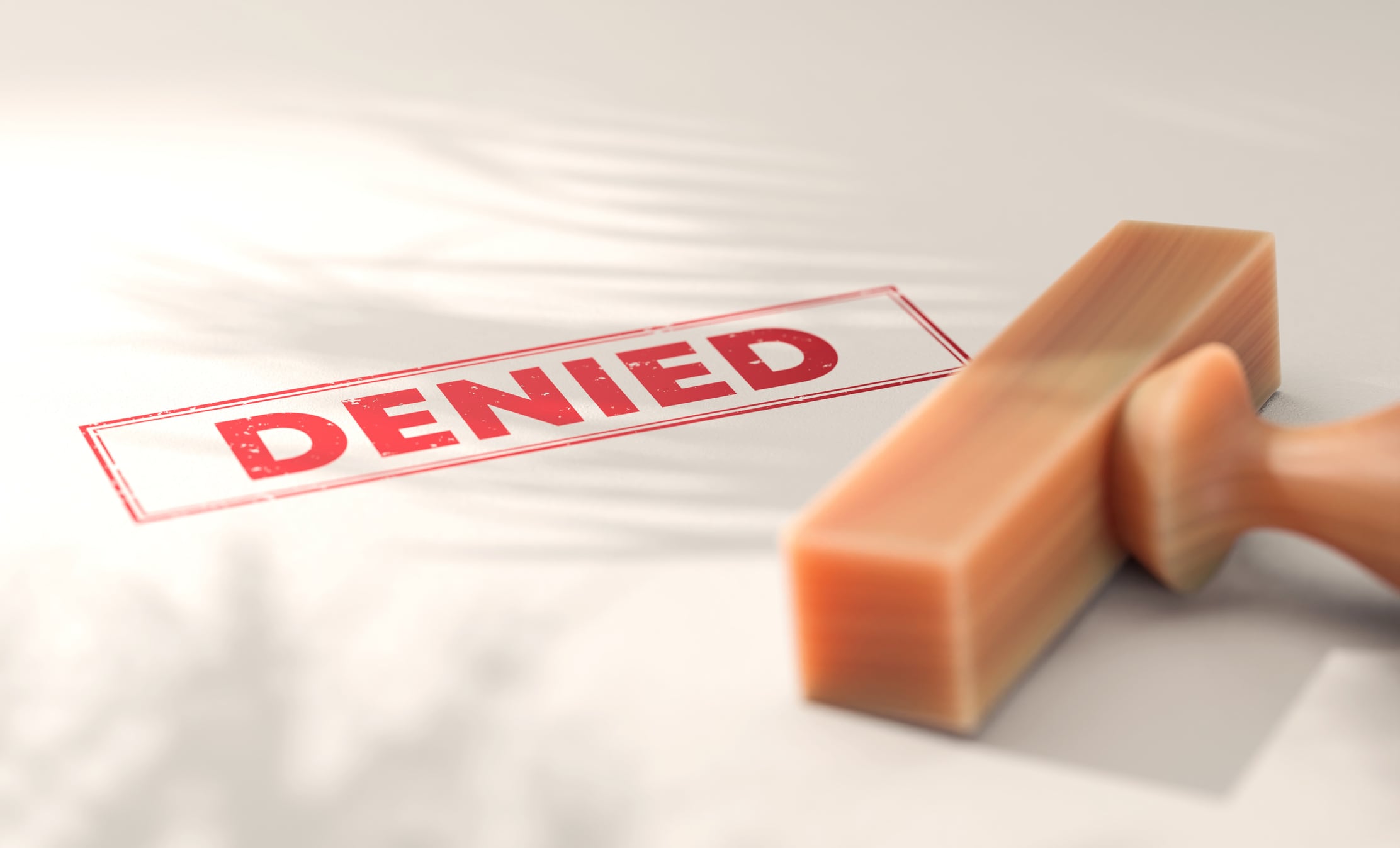 Close Up Denied Stamp