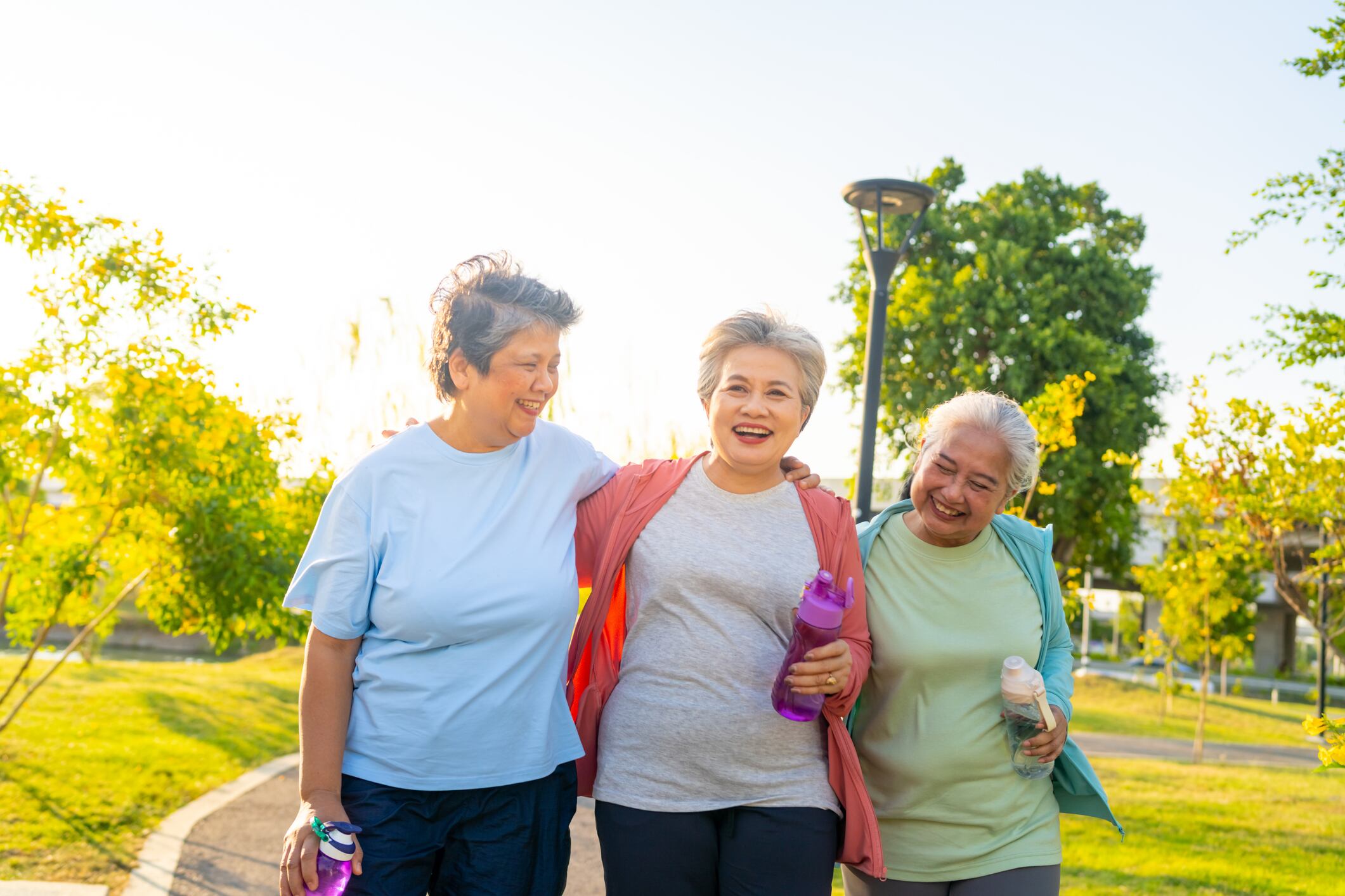 Group of happy Asian senior women