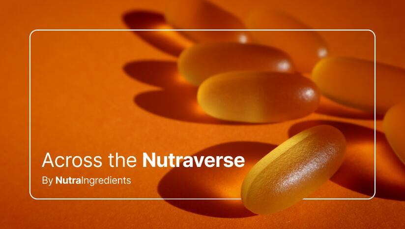 Fish oil softgels on an orange background