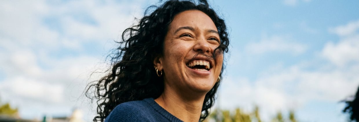 woman smiling