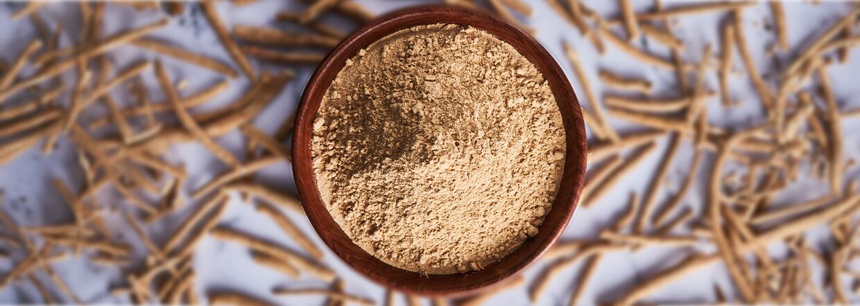 Ashwagandha extract in a bowl
