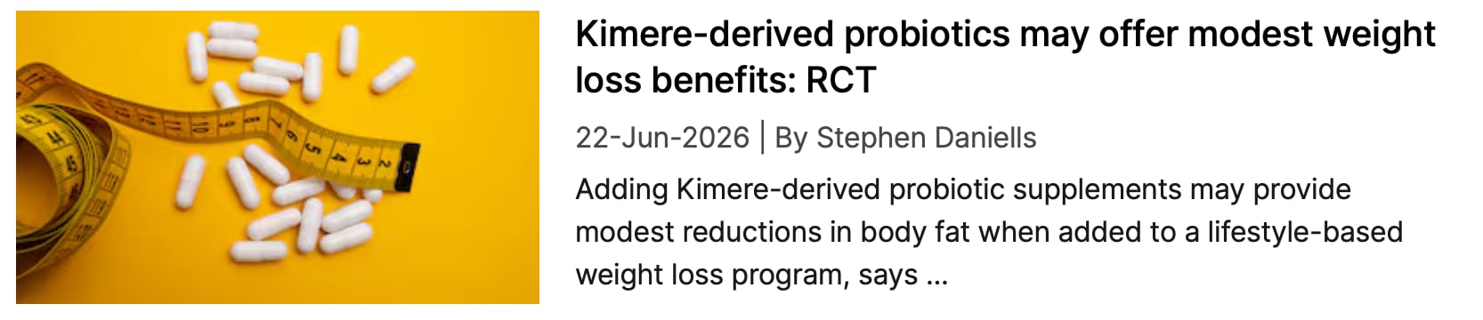 Kimere probiotics and weight loss NI coverage
