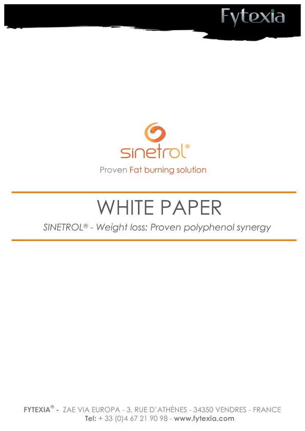 Sinetrol® - Weight Loss: Proven Polyphenol Synergy