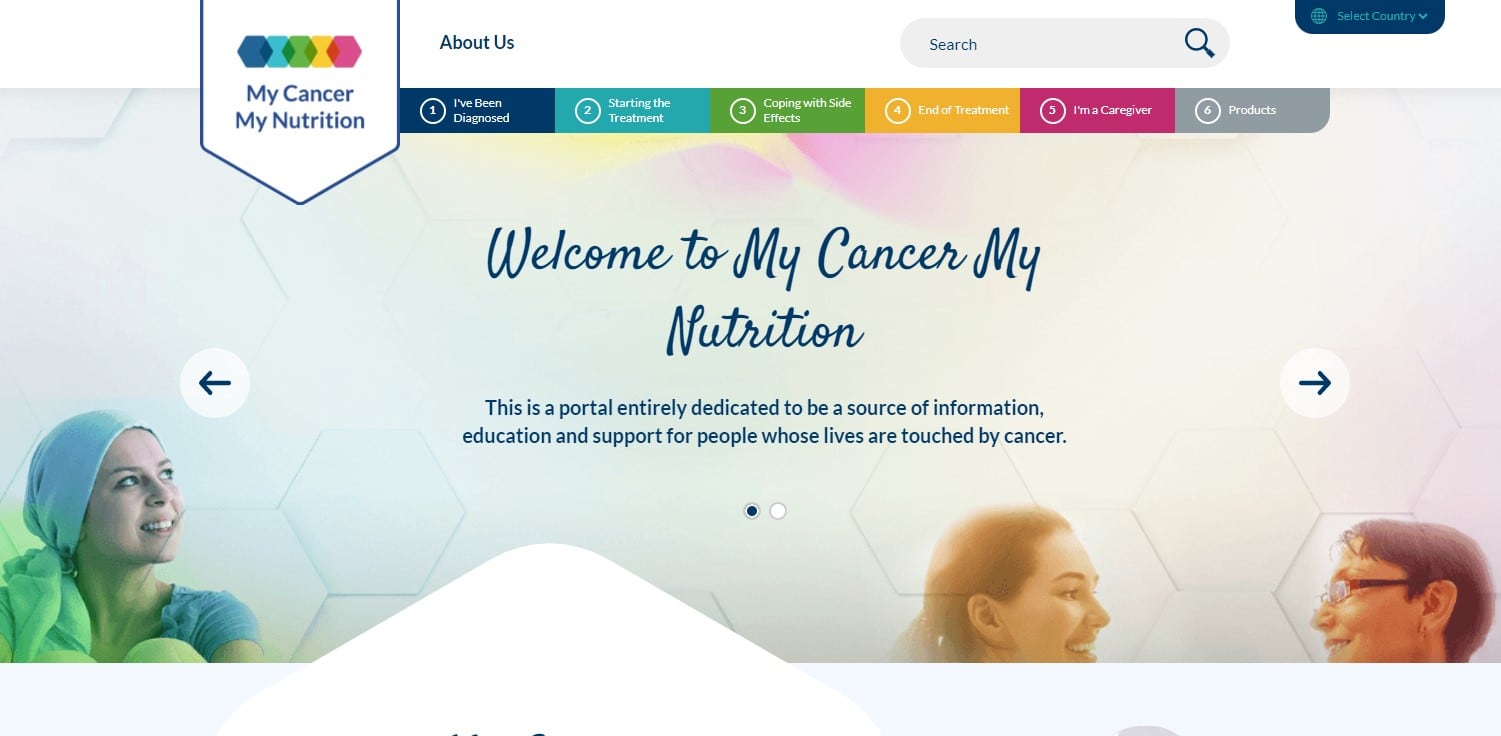 Nestlé Health Science website offers nutrition support for cancer patients and caregivers  