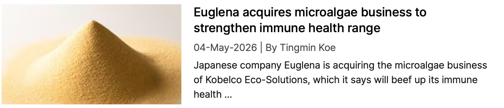 Euglena and Kobelco