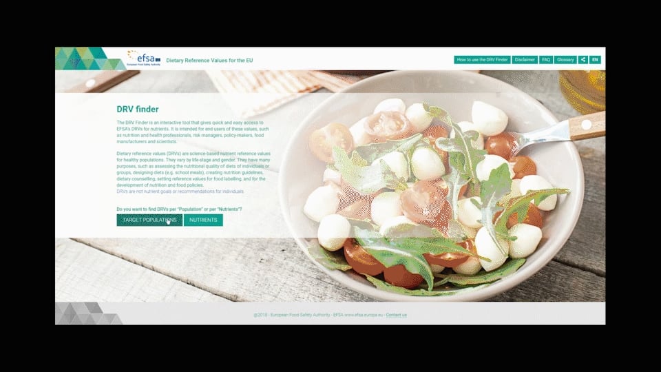 EFSA launch interactive Dietary Reference Value tool for food firms