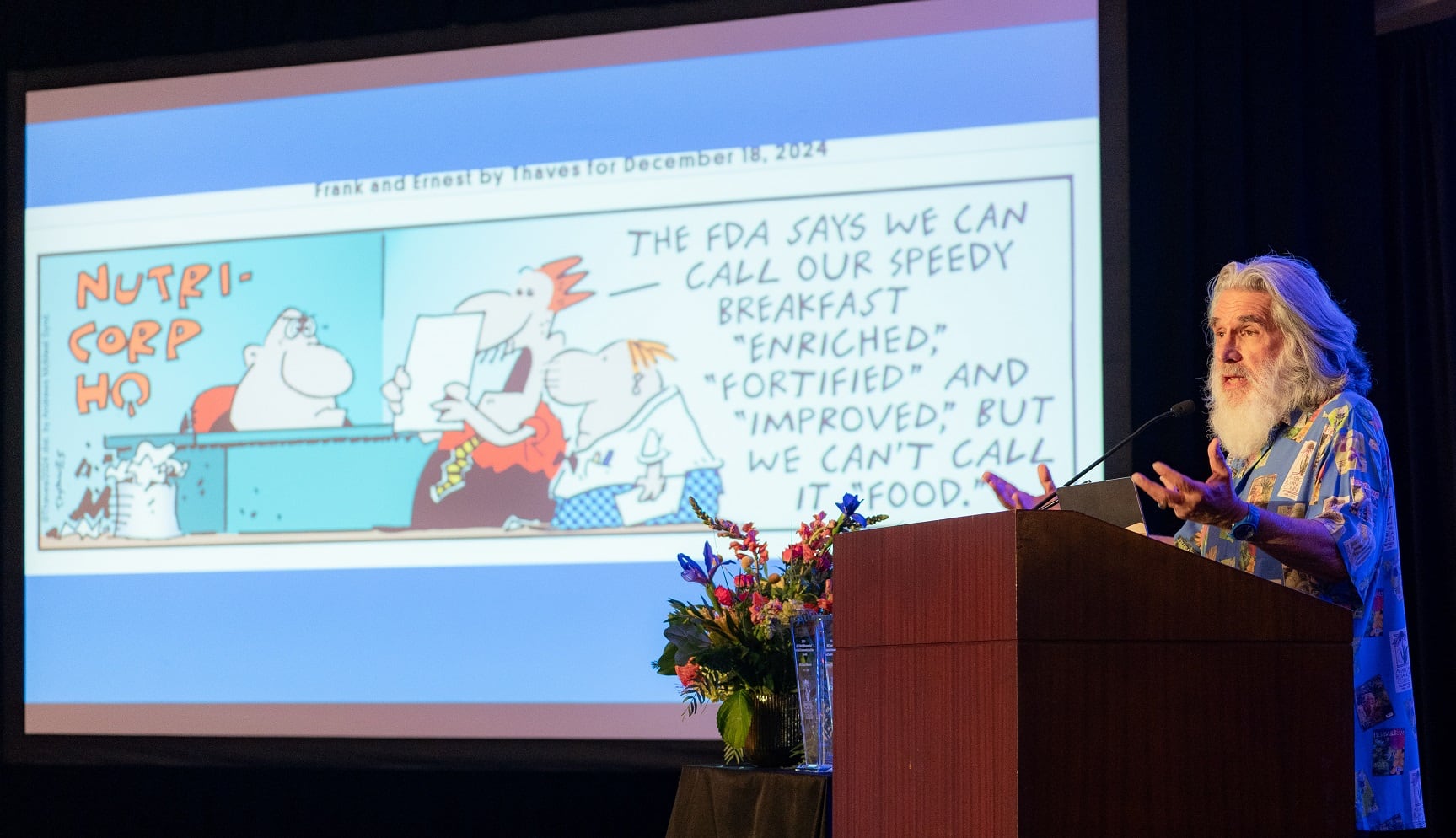 Mark Blumenthal, the founder and executive director of ABC, during his introduction to the 20th annual Celebration and Botanical Excellence Awards.