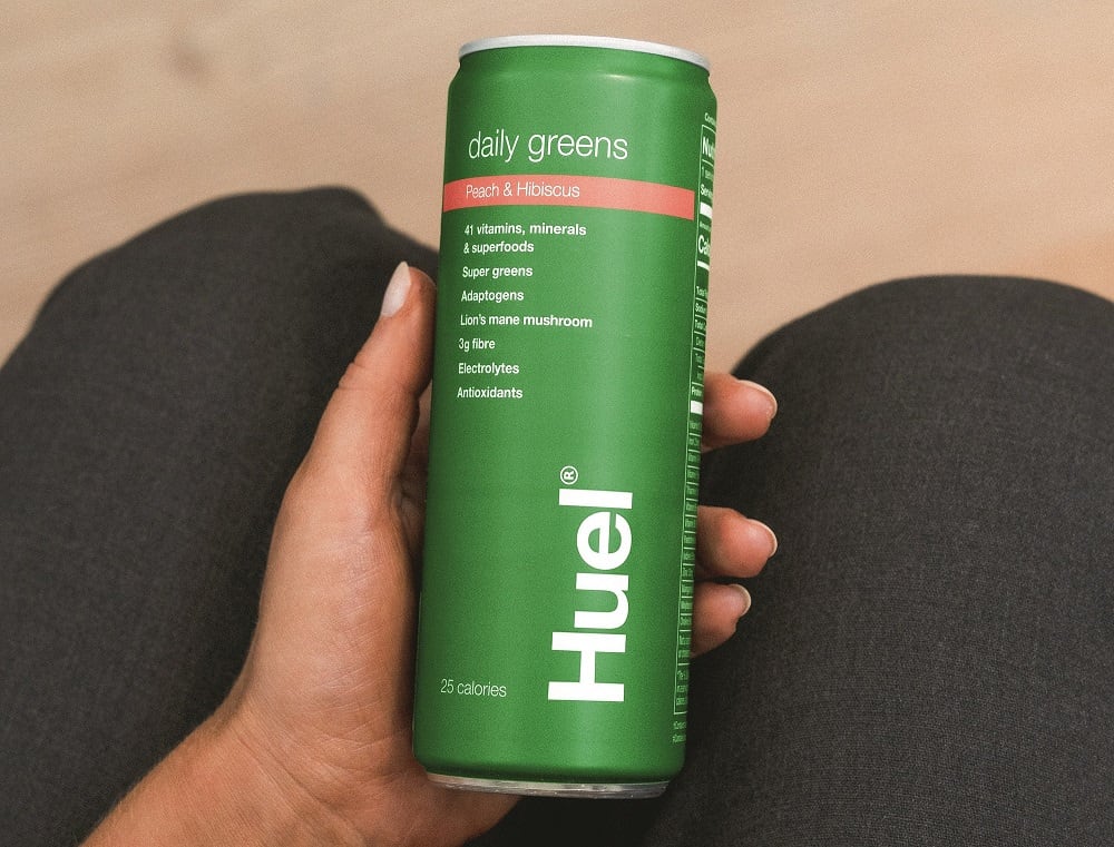 Huel RTD Daily Greens in Peach Hibiscus