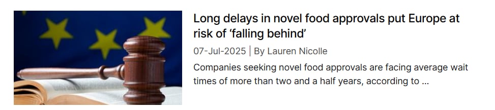 Long delays in novel food approvals put Europe at risk of falling behind