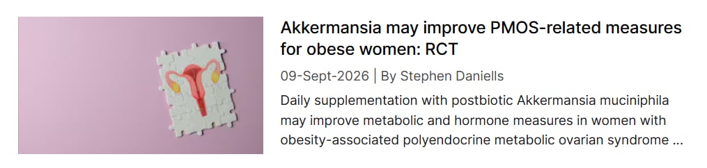 Akkermansia may improve PMOS-related measures
